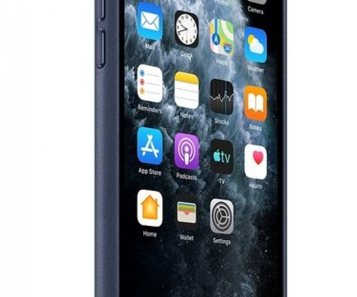 Чохол Apple iPhone 11 Pro Max Leather Case - Midnight Blue (MX0G2)